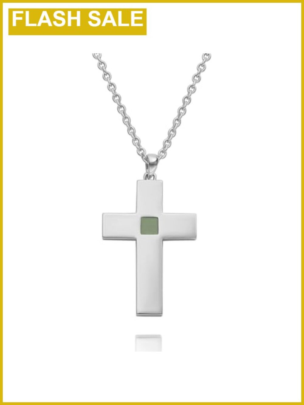 Cross Pendant Necklace Nano Bible Engraved Stainless Steel Religious Gift